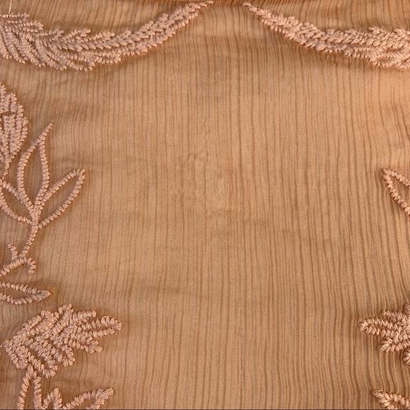 TJD Embroidered Floral Semi Sheer Bell Sleeve Dress - Picture 12 of 14